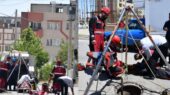 مانور لحظه صفر چاه‌افتادگی در گلبهار اجرا شد
