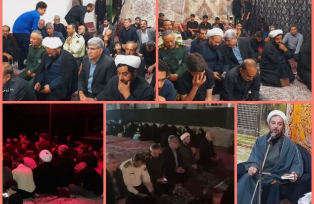 بازدید شبانه مسئولان گلبهار از مراسم عزاداری محرم