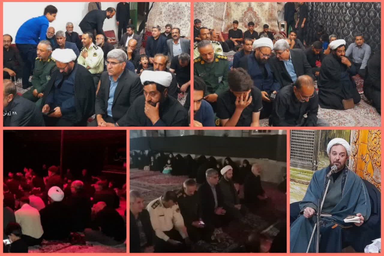بازدید شبانه مسئولان گلبهار از مراسم عزاداری محرم