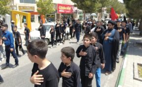 آیین سوگواری «احلی من العسل» با حضور نوجوانان حسینی در گلبهار برگزار شد