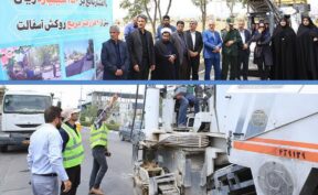 عملیات روکش آسفالت در بلوار جمهوری و شهید برونسی گلبهار آغاز شد