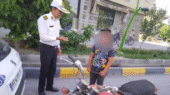 توقیف موتور سیکلت با راکب ۹ ساله در گلبهار