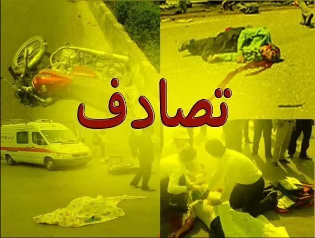 برخورد سمند با دو موتورسیکلت در گلبهاربرخورد سمند با دو موتورسیکلت در گلبهار